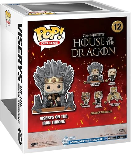 Miniatura 3 de Funko Pop! Deluxe: House of The Dragon - King Viserys Targaryen on Throne - Figura de vinilo coleccionable - Idea de regalo - Producto oficial -