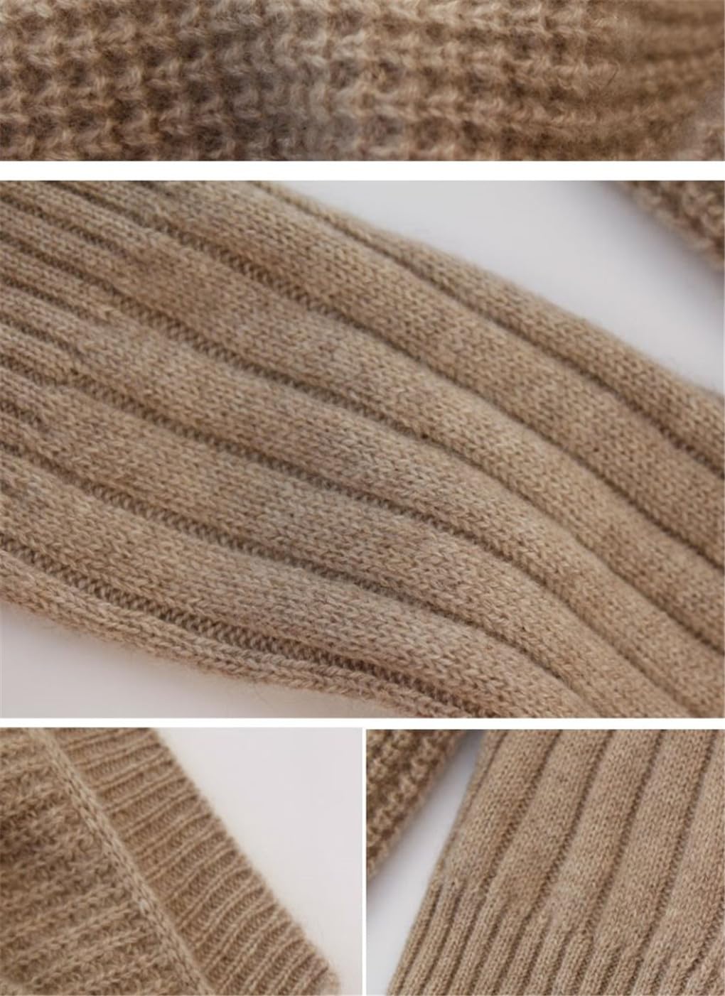 Suvoiier Maglione da Donna in Lana di Cashmere Lavorato A Maglia Dolcevita Allentato A Collo Alto da Donna