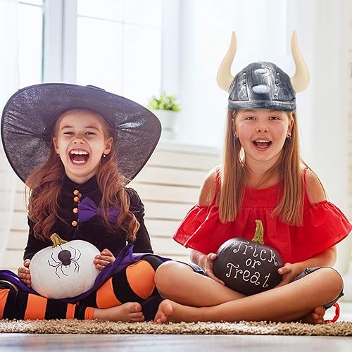 Miniatura 5 de LUOZZY Sombreros vikingos para niños, sombreros de pirata de Halloween, casco extraño, sombrero de fiesta de Halloween para niños