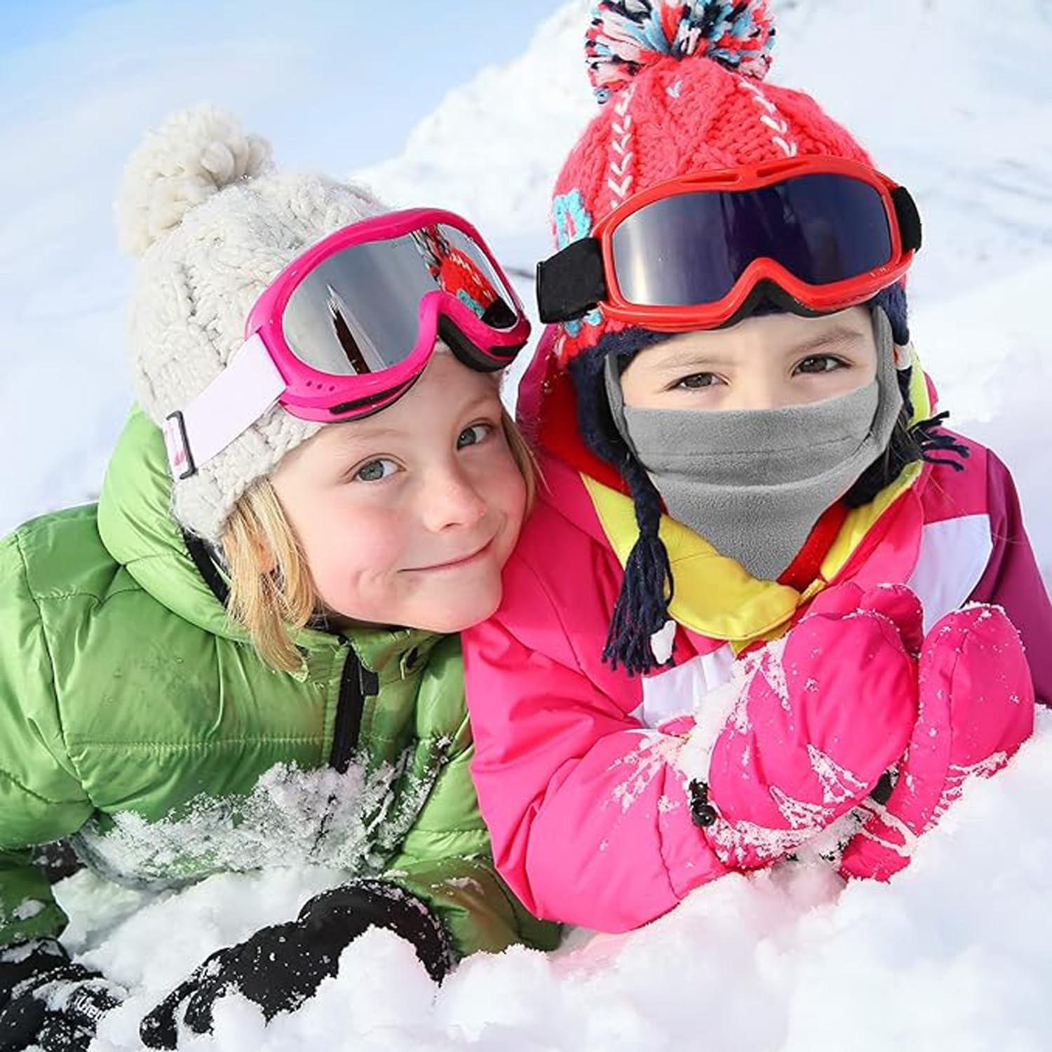 Children's Balaclavas Hat Thick Thermal Windproof Ski Cycling Face Mask Caps Hood Cover Adjustable Cap - Image 3