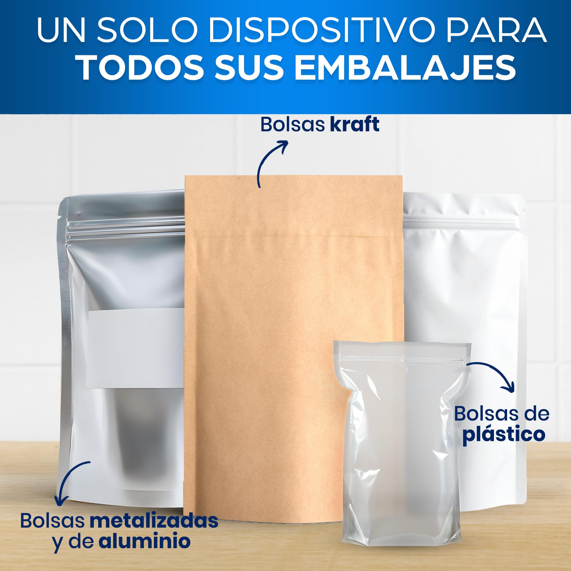 Sellador de Bolsas de Plástico con Cierre Térmico - Máquina Selladora Portátil y Precintadora para Alimentos - Mini Termoselladora Ideal para Cocina, Hogar y Uso Comercial Diario