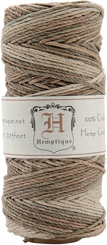 Hemptique, hilo de cordón (tipo sisal), 20 libras, color tierra