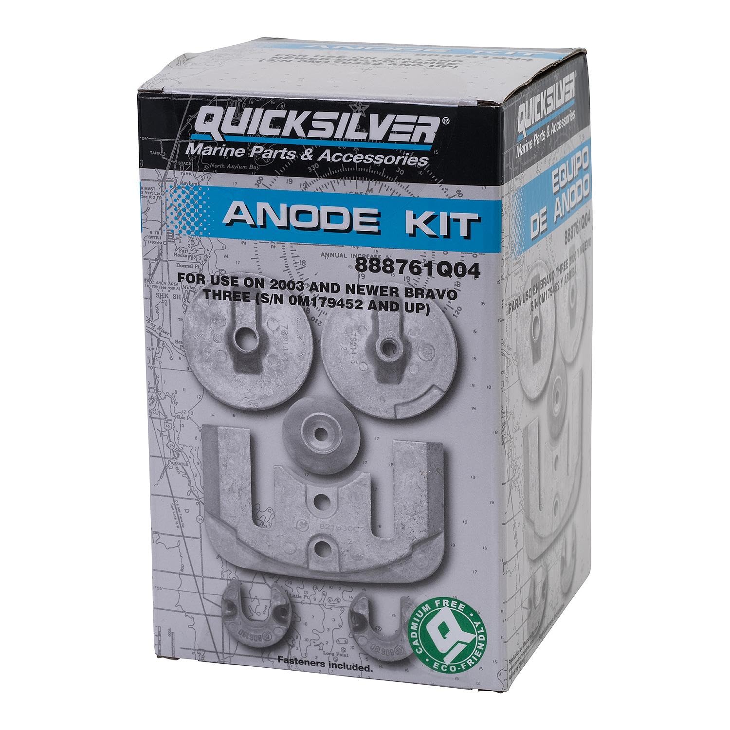 Quicksilver 888761Q04 Aluminum Anode Kit-MerCruiser Bravo III Drives, Prodotto Marino Unisex, Non specificato, Unspecified