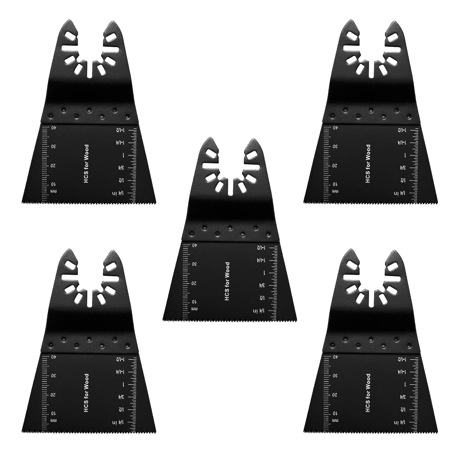 Pack of 5 x 68mm Oscillating Saw Blades, Steel Multi Tool Blades, Wood Cutter Saw Blades Universal Quick Release Cutter Set for Wood Plastic Soft Metal Compatible with Dewalt/Black & Decker/Erbauer