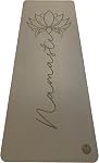 Épaisseur du tapis de yoga 4.5mm, Caoutchouc naturel et PU Tapis de yoga non glissades avec des femmes strap, tapis d'exercice pour le yoga, Pilates professionnels, entraînement à domicile, fitness Gym Mat, tapis de yoga Namaste