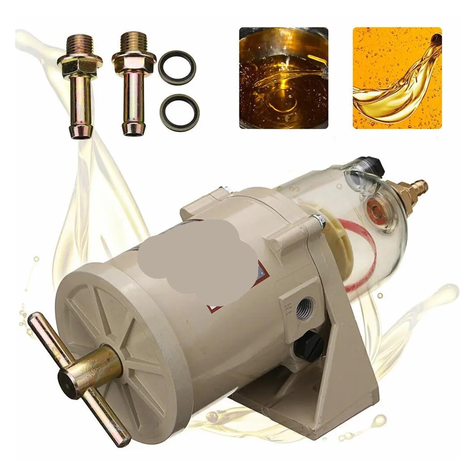 MarinePro 500FG 500FH Filtro carburante diesel Separatore olio-acqua 90GPH Filtrazione ad alta efficienza for auto camion barca(With heating rod 12v)