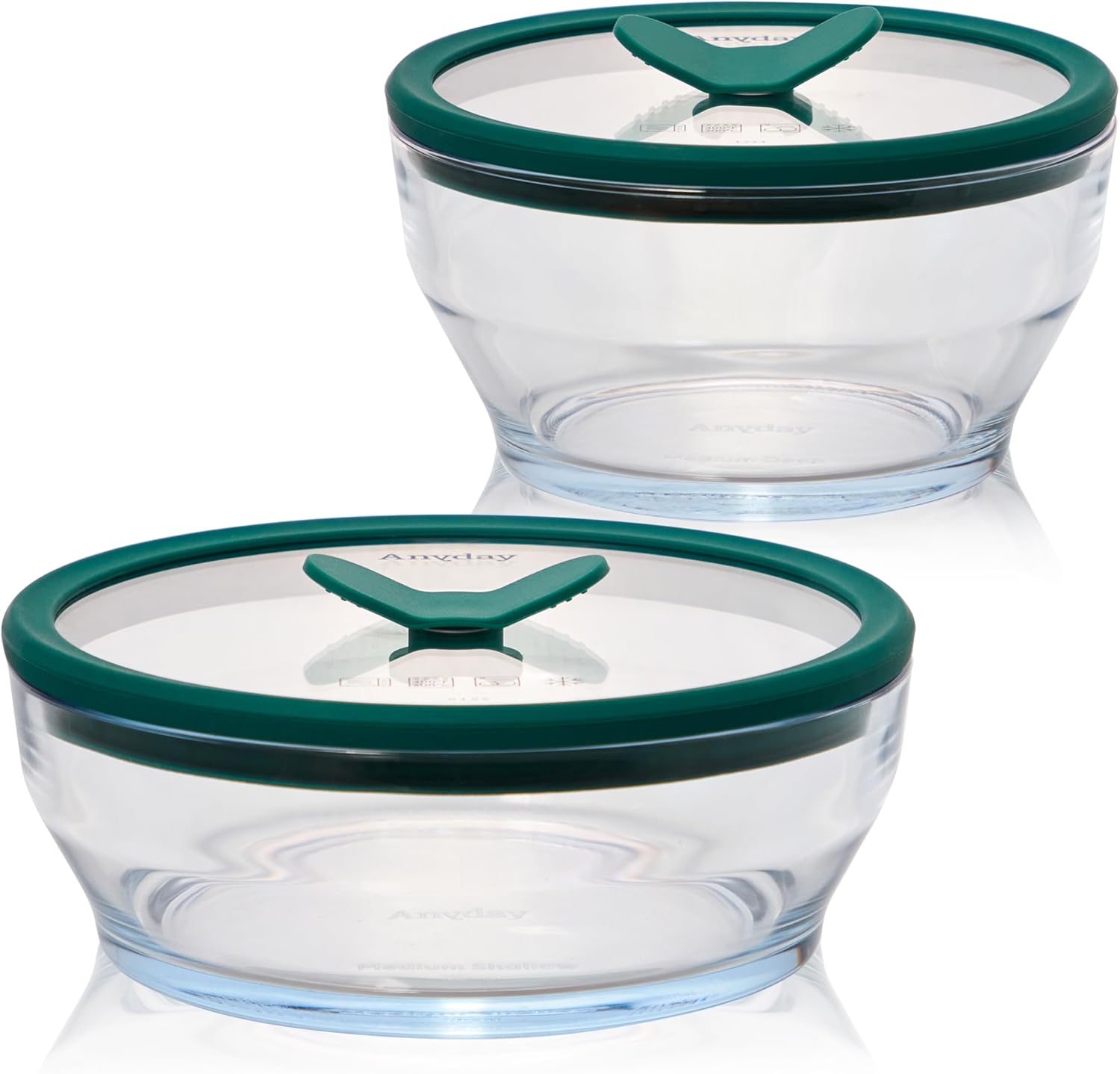 Anyday 4-Piece Medium Glass Food Storage with Glass Lids