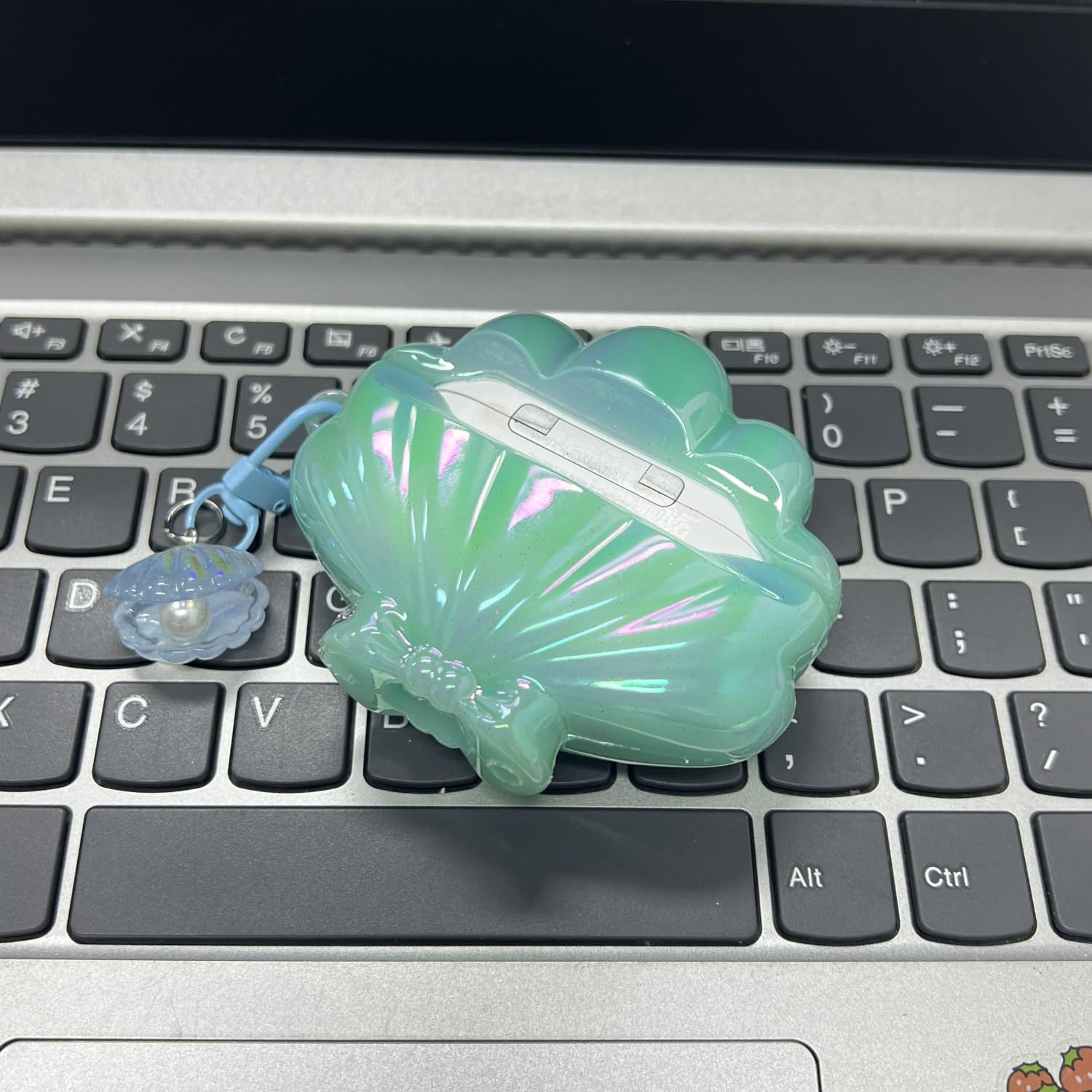 for Airpods Pro Case 2nd Generation Case, Beautiful Sparkly Seashell Compatible for Airpods Pro Earphone Cover with Seashell Pendant image 4