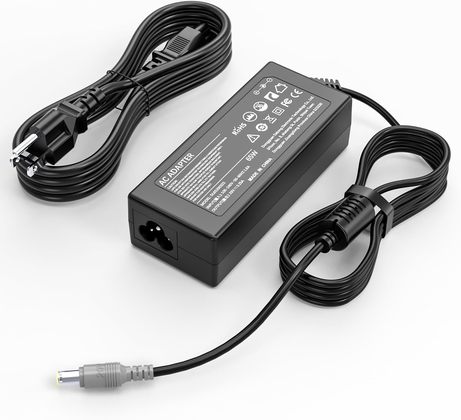 65W Charger Compatible with Lenovo Thinkpad T400 T410 T420 T420S T430 T430s T430u T500 T510 T520 T530; X120e X130e X131e X140e X200 X201 X220 X220T X230; E520 E530 E535 SL500 SL510 Power Supply Cord