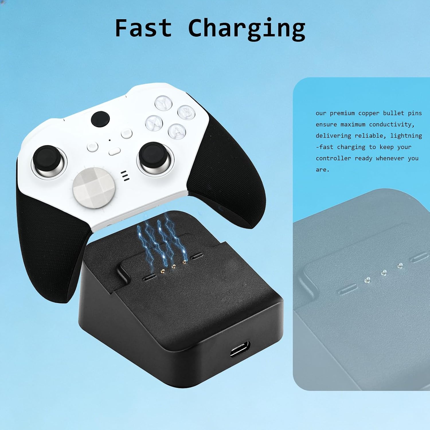 Complete Component - Black Compatible for Xbox Elite Series 2 Core Controller Set With 1 Carrying Case, 1 Charging Dock&Cable, Metal 6 Joysticks, 4 Paddles, 2 D-Pads, 1 Adjustment Tool