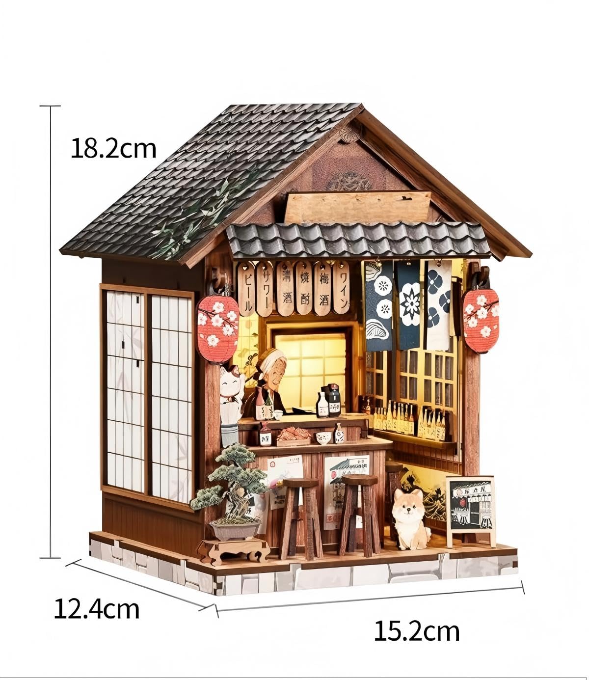Amazon | ブックヌック 昭和レトロ居酒屋 ミニチュアハウス 木製DIY