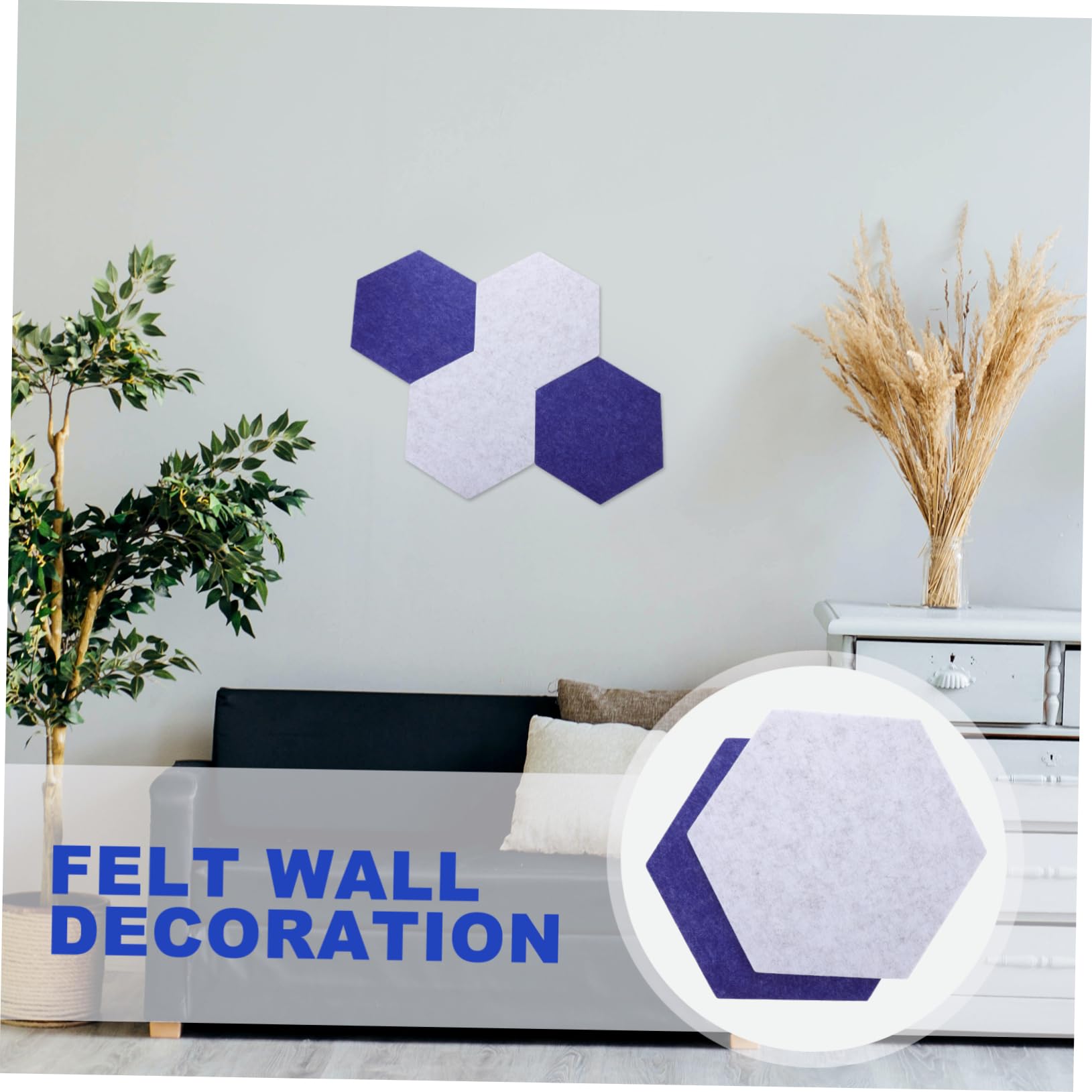 6 Piezas Tablero de Anuncios de Fieltro Panel Decorativo Autoadhesivo para Oficina y para Mostrar Notas Fotografías y Mensajes Diseño Azul y Gris