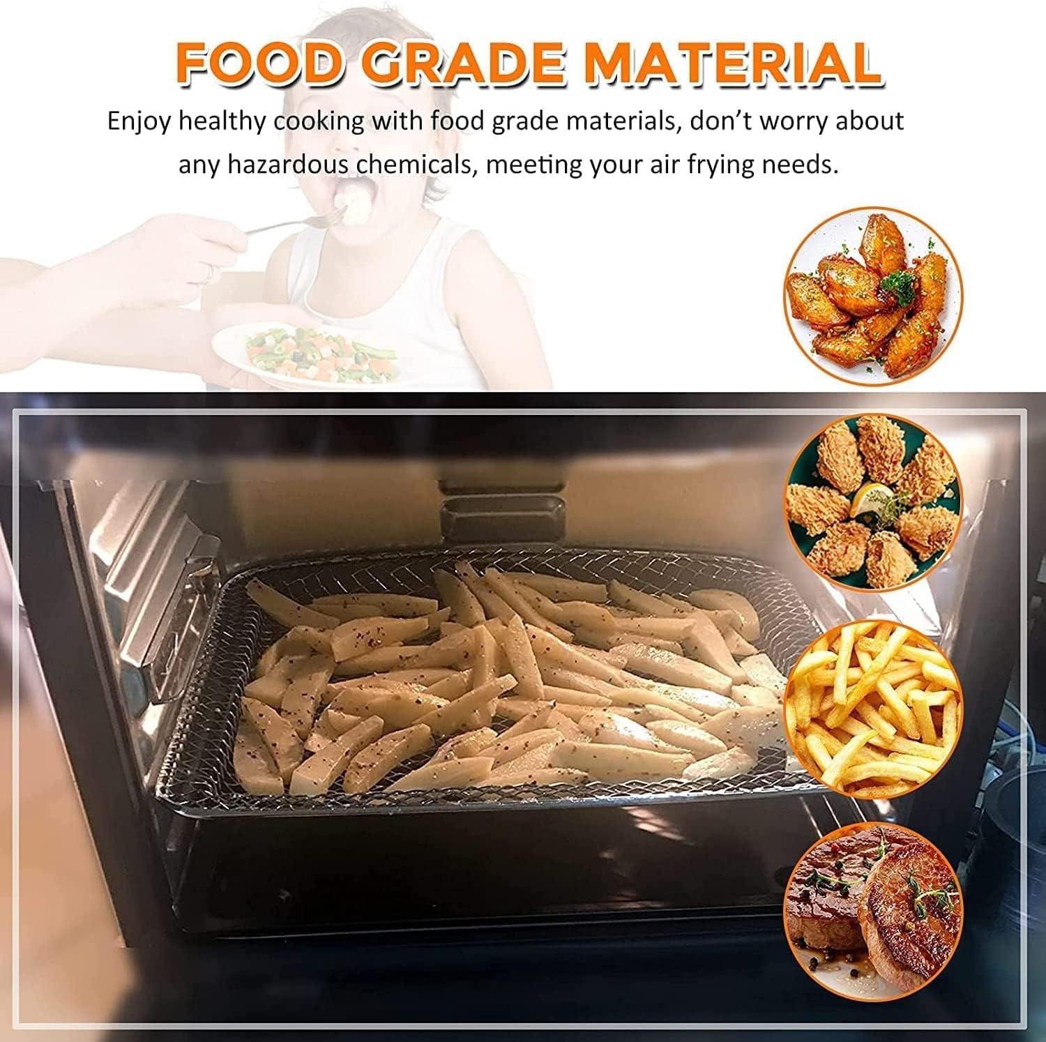 GCQ 2 PCS Drip Tray for 6QT 10QT PowerXL Vortex Air Fryer Pro Oven, Air Fryer Replacement Parts Accessories for PowerXL Air Fryers, Non-Stick Drip Pan,Dishwasher Safe