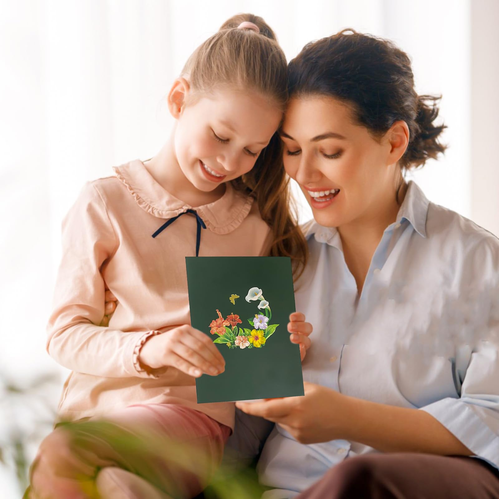 3D Pop-Up Karte Kolibri-Garten – Handgefertigt Für Geburtstag & Feiern