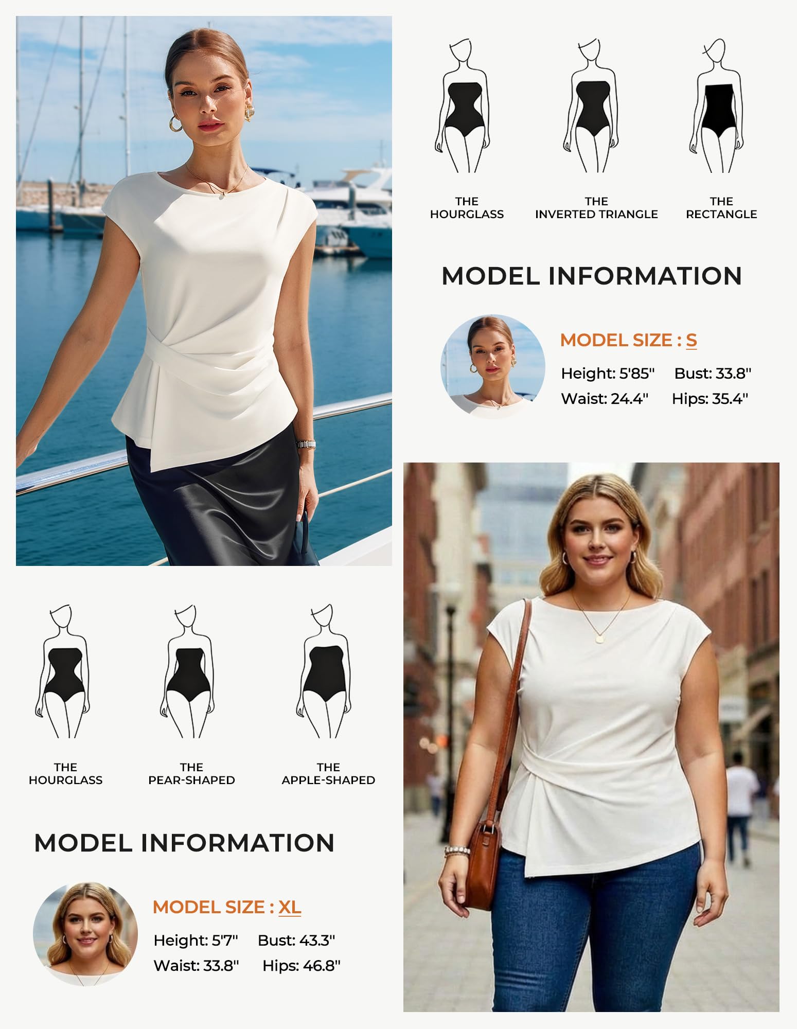 GRACE KARIN Tshirt Damen Sommer Elegante Flügelärmeln Business Bluse Slim Fit Shirt Wickelbluse Oberteile