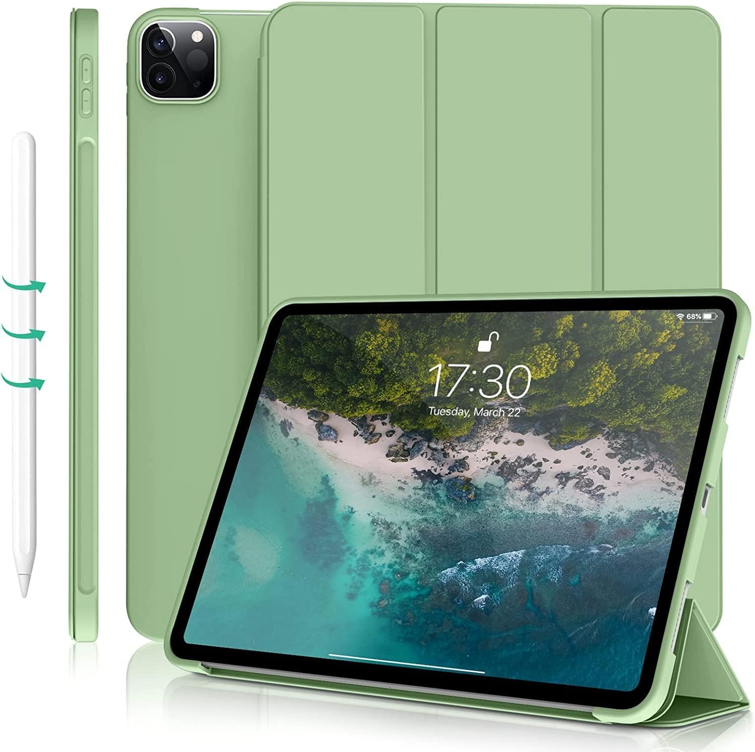 Tablet Case Cover for Apple iPad Pro 11 inch (1st Gen) [Auto Sleep/Wake Cover] [Trifold Stand] - Black — Amazon image 11