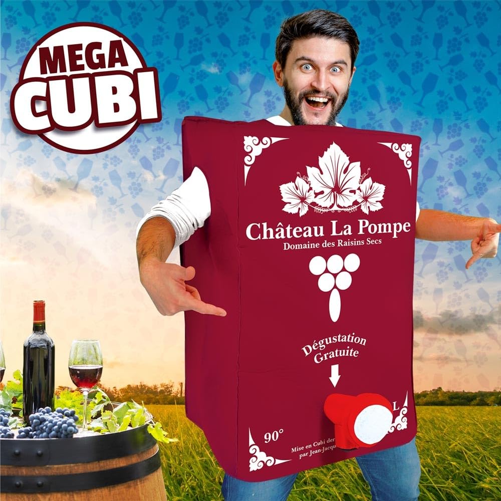 STC Déguisement Cubi de Vin - Rouge - Taille Unique