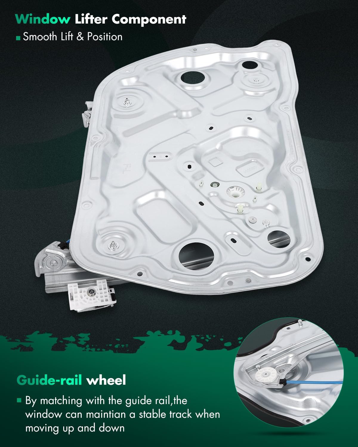 SCITOO Front Left Driver Side Power Window Regulator without Motor Compatible with 2010-2016 for Hyundai for Genesis Coupe, 749-352