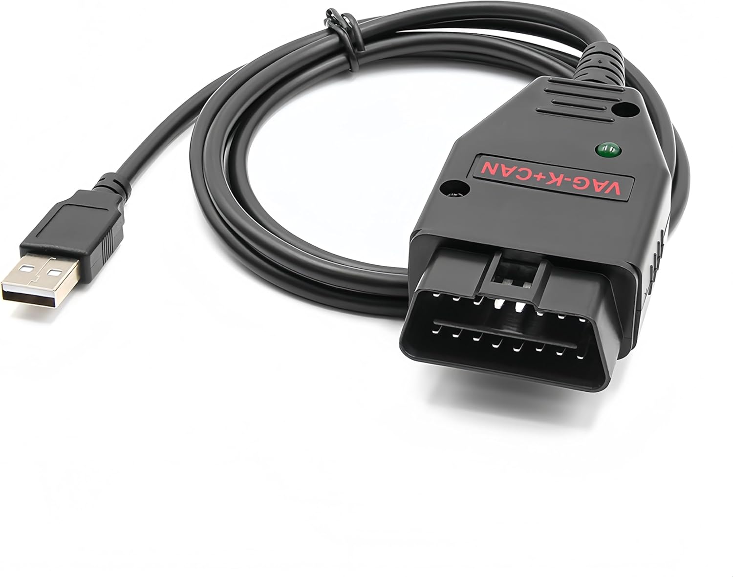 V14 Diagnostic Cable for VW Audi Skoda SEAT and Nissan, K+CAN OBD2 Code Reader Cable Compatible for VAG K+CAN Commander 1.4, Driver/APP Must Be Installed