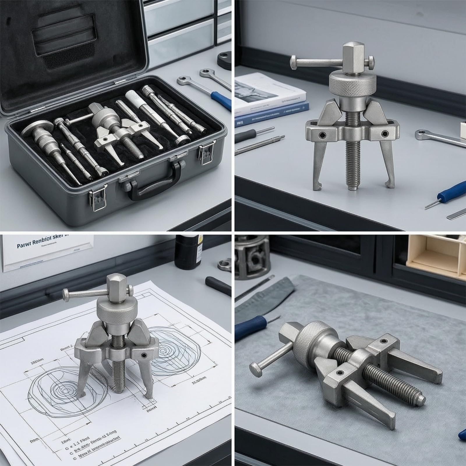 Estrattore Girante per Pompa Acqua con Meccanismo a Vite Regolabile Utensile Manutenzione Pompa Rimozione Controllata Adatto per Vano Motore, style to 3