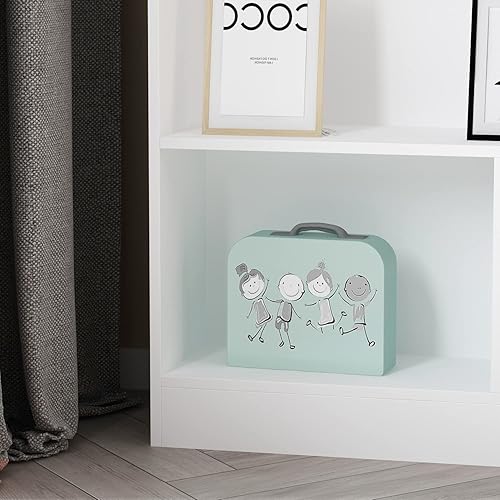 Miniatura 8 de ECACAD Estantería de madera con estantes abiertos de 3 niveles, organizador de almacenamiento de 10 cubos para sala de estar, oficina en casa,