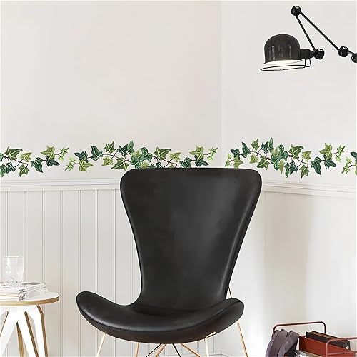 Miniatura 4 de sacinora - Calcomanías de pared de hojas frescas, calcomanías de pared de plantas verdes naturales, vinilo extraíble para sala de estar, dormitorio,