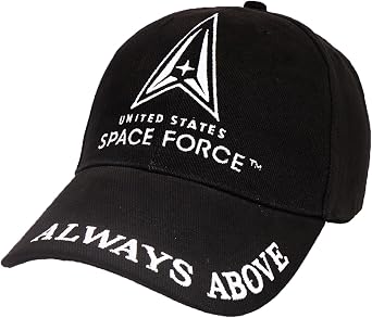United States Space Force Black Cap | Stylish & Durable Comfortable Black Baseball Cap, Perfect for Everyday | Ideal for USSF Personnel, Officially Licensed, Celebrates Space Innovation