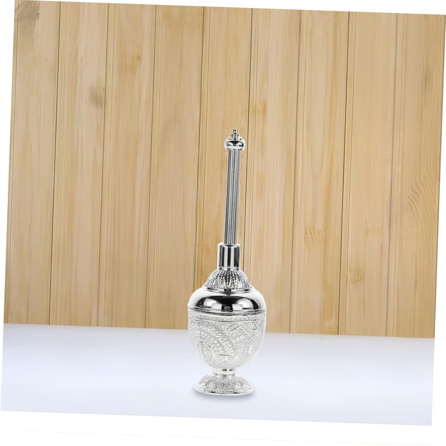 DOITOOL Delicate Decorative Holy Water Bottle European Style Silver Electroplating Empty Container for Decor Accent for Church and Festivals