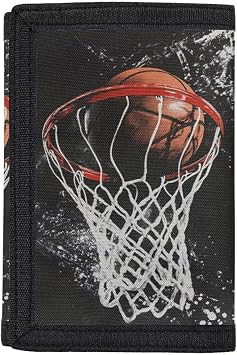 GIFTPUZZ Basketball Cool Kids Unisex Wallet for Boys Sport Money Bag with Card and Cash Pockets Money Bag for Teen Toddler 4-14 Ages