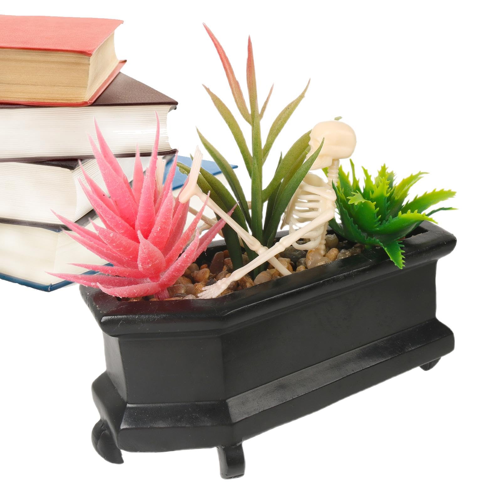 スカル型 プランター ／ 植木鉢 Amazon.co.jp: Zqkimzi スカルプランターポット、フェイク多肉植物装飾