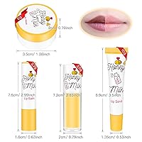 Vista 2 de Máscara de labios con leche de miel, bálsamo labial, aceite de labios, kit de cuidado de labios, hidratante y nutritivo para labios secos