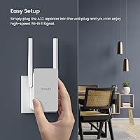 Vista 5 de Tenda Extensor WiFi 6, AX3000 Amplificador de señal WiFi de doble banda con puerto Gigabit Ethernet, extensor de Internet doméstico, amplificador