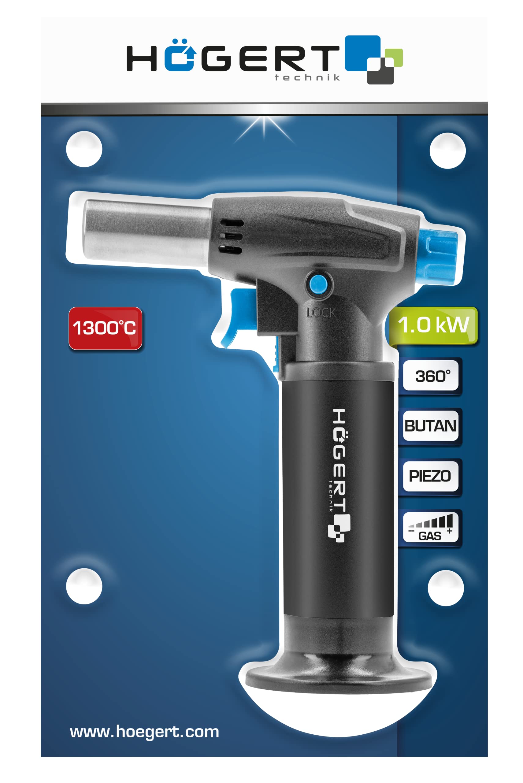 Briquet Tempete Brûleur Mapp Propane HÖGERT TECHNIK Chalumeau Gaz 1850