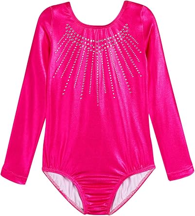 DAXIANG Long Sleeve Gymnastics Leotards for Girls Gymnastics Ballet Outfit Dance Leotard for Kids Girls Toddler 2-14 Years