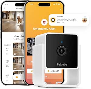 Petcube Cam | Indoor Wi-Fi Pet and Security Camera with Phone App, Pet Monitor with 2-Way Audio and Video, Night Vision, 1080p HD Video and Smart Alerts for Ultimate Home Security asin的图片