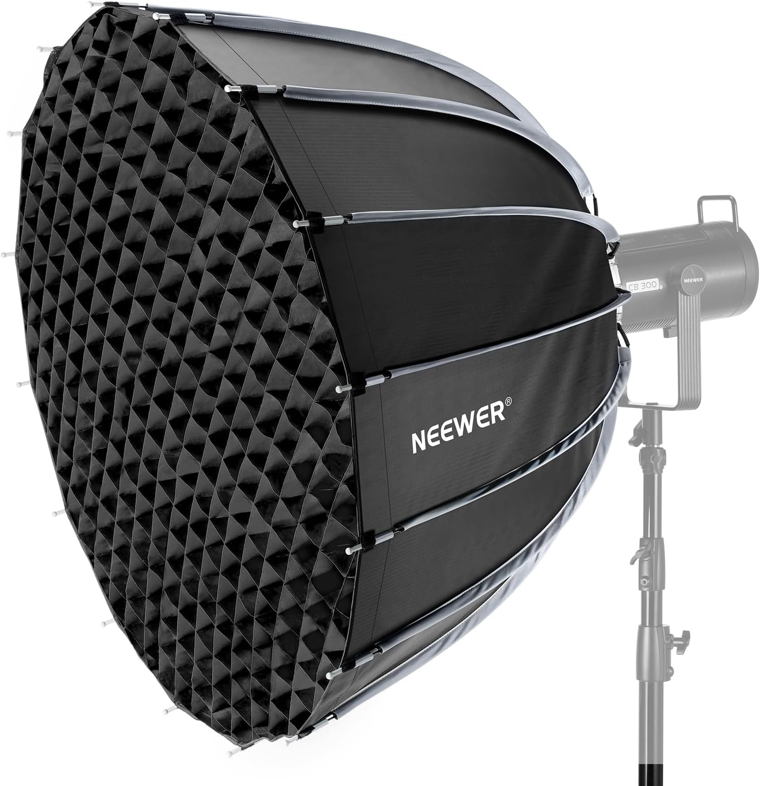 47"/120cm Parabolic Softbox Bowens Mount, Quick Setup with Diffusers/Grid/Bag for Video Continuous Lighting CB60 CB200B MS60 MS150B Q4 Compatible with Godox Compatible with Aputure 600d, NS120P