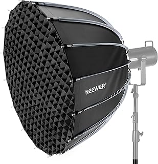 NEEWER 120cm パラボリックソフトボックス Bowensマウント クイックセットアップ NS120P | ディフューザー/グリッド/バッグ付き 折りたたみ式 スタジオ撮影/ビデオ録画用 Godox/Aputure 600d対応