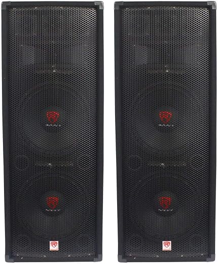(2) Rockville RSG12.28 Dual 12” 2000 Watt 8-Ohm Passive Pro Audio PA Speakers