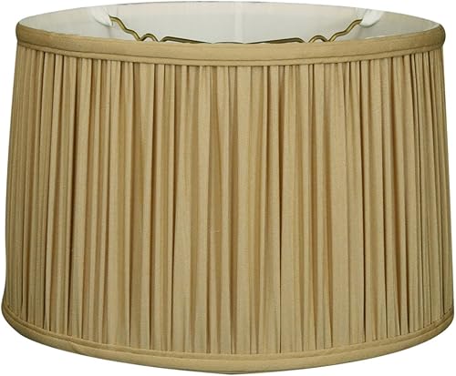 Royal Designs BS-750-10AGL - Pantalla de lámpara básica con pliegues de tambor poco profundo, oro antiguo, 9 x 10 x 7 pulgadas