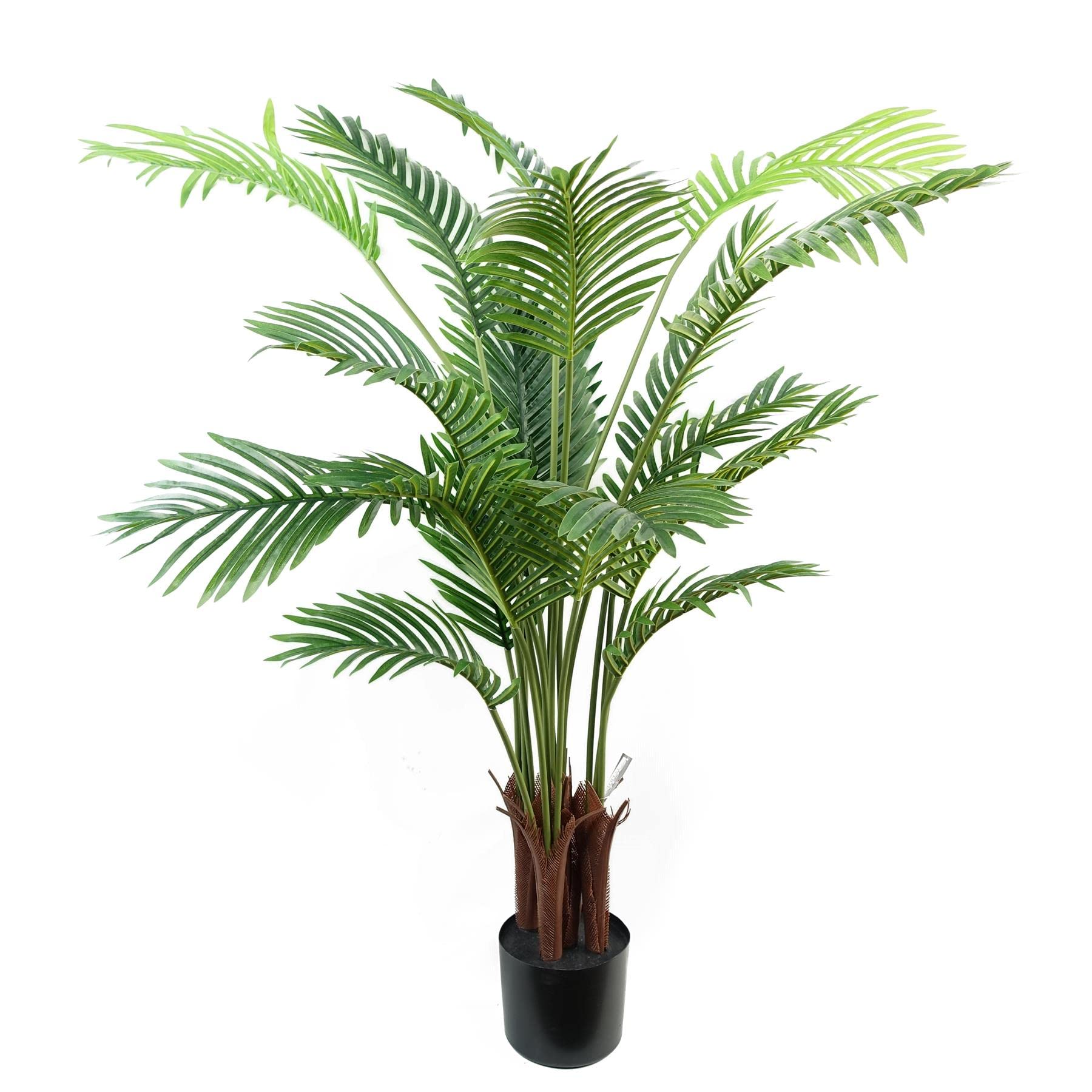 Leaf Areca Palm Artificial Tree - 110cm Green Plastic - Realistic Home Decor