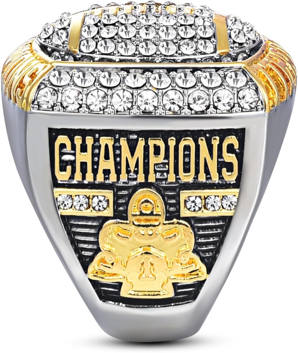 Custom Football Champion Ring – Personalized Name & Number, Luxury Sports Award Ring for Team Players, Game Winner Gift, 2026 Style
