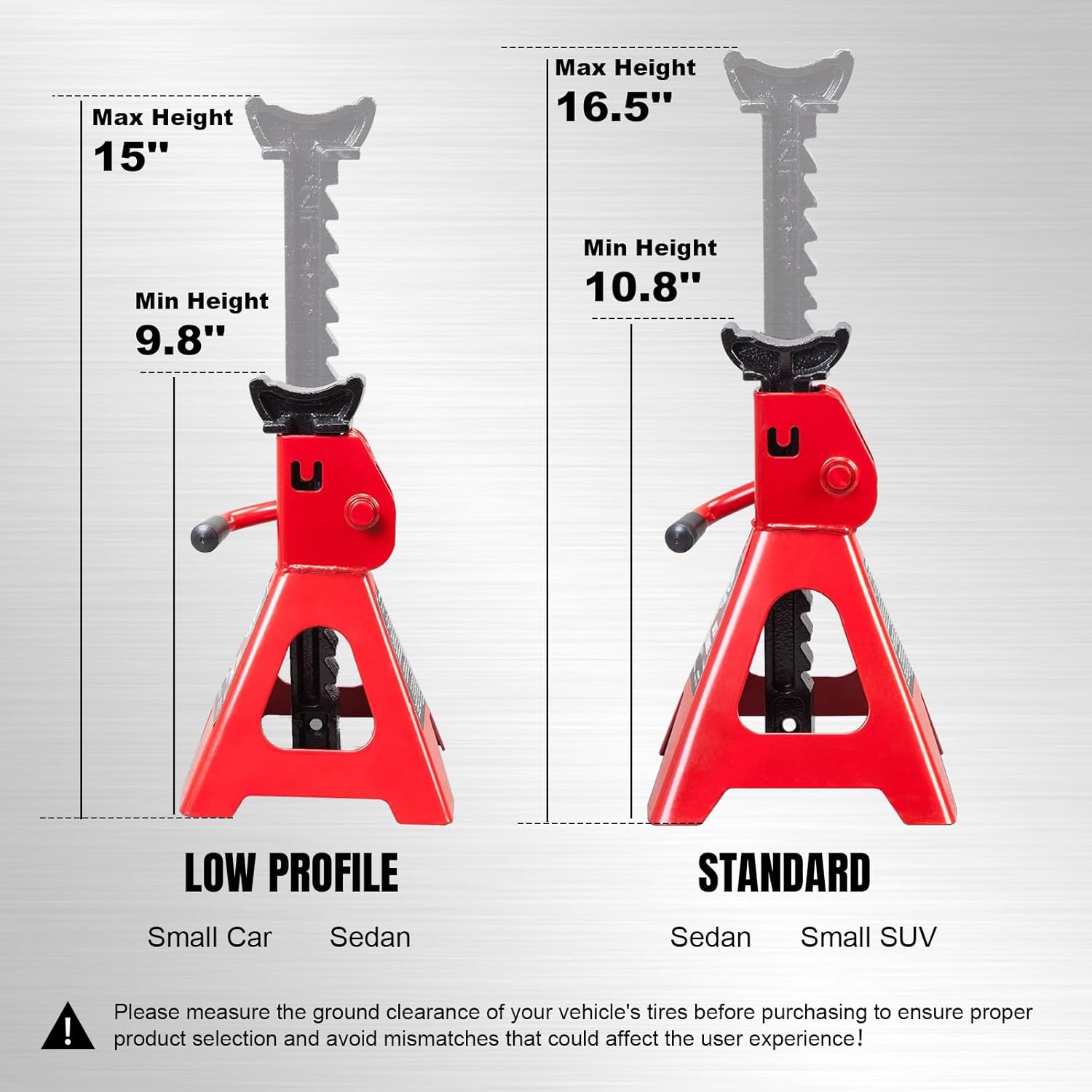 Jack Stands Low Profile 2 Ton(4000 LBs) Lifting Car Stand, Fit Use for Cars Automotive Small Vehicles, 2 Pack