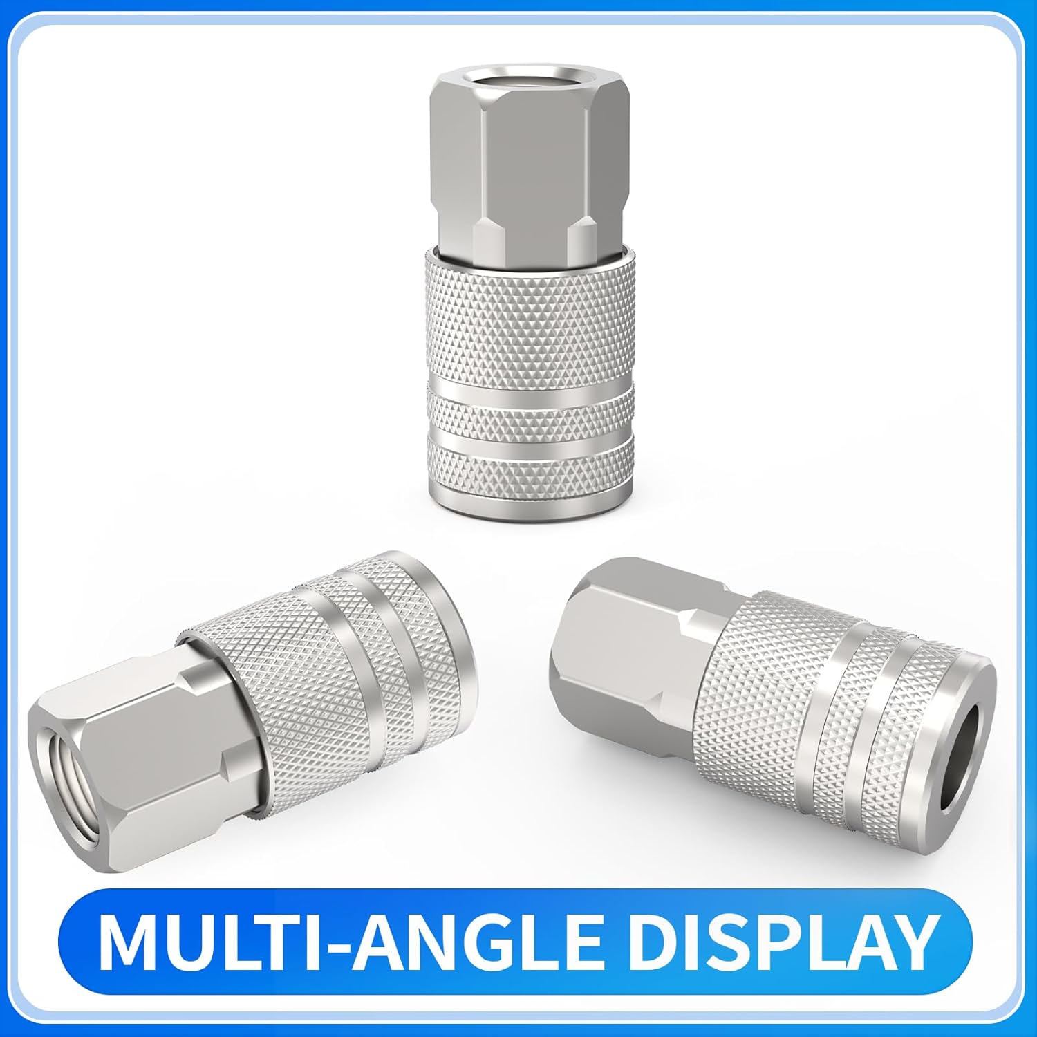 ChillWaves 1/4-Inch Female Industrial Coupler,1/4" NPT Female 4-Ball Quick Connect Air Coupler Air Hose Fittings(12-PACK)