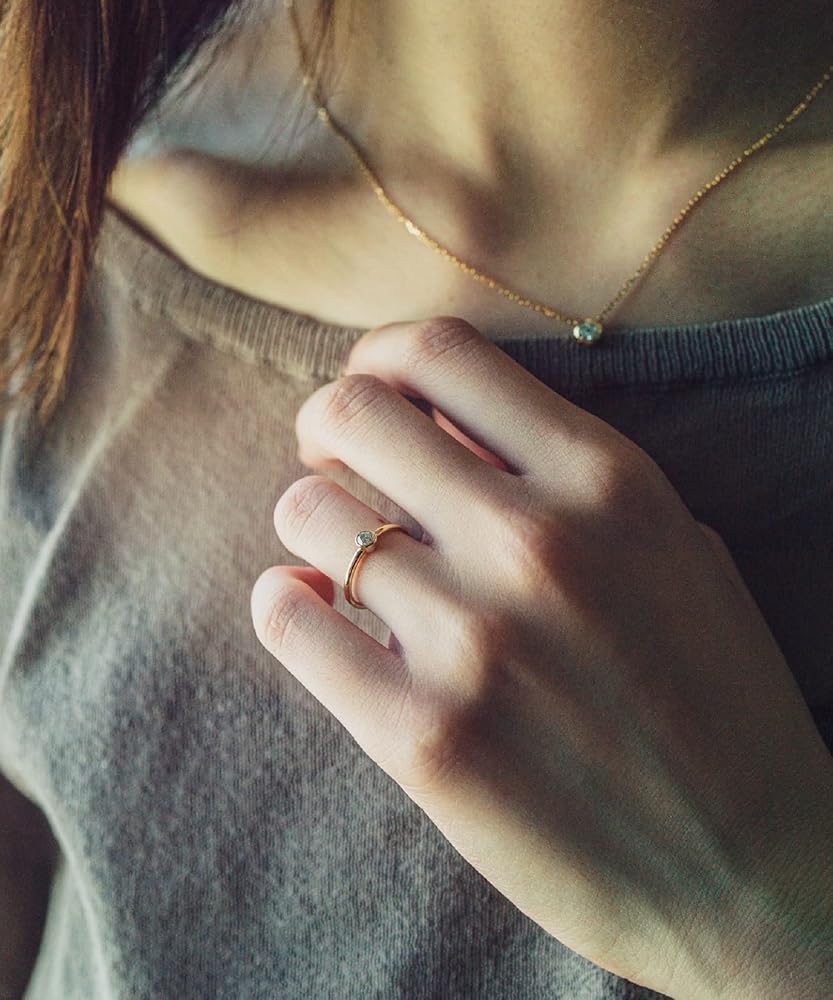 Amazon | (エテ) ete K18 ダイヤモンド 0.1ct リング「ブライト