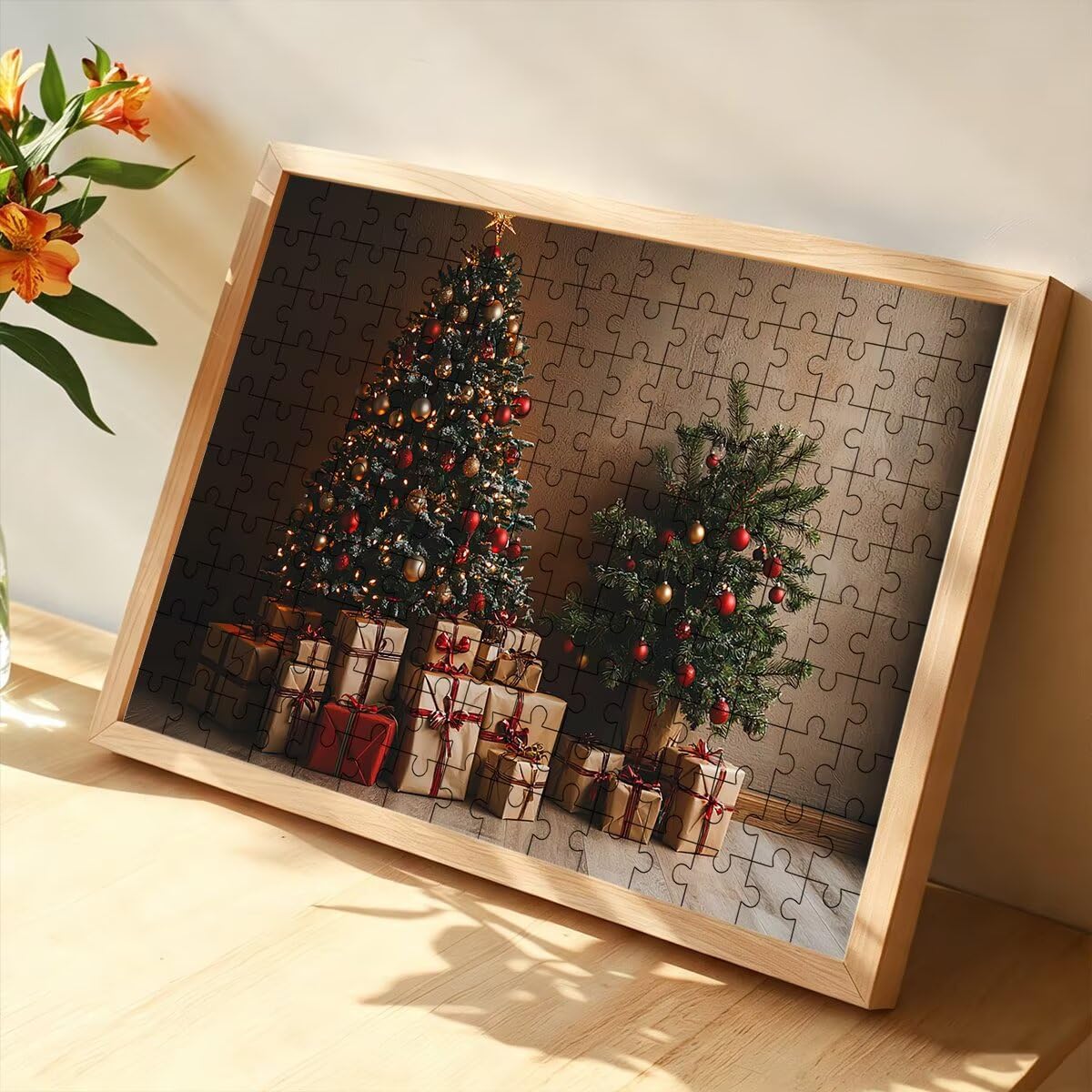 Puzzle 5000 Pezzi Natale, Puzzle Albero, Puzzles in Legno, 156x105cm -1534