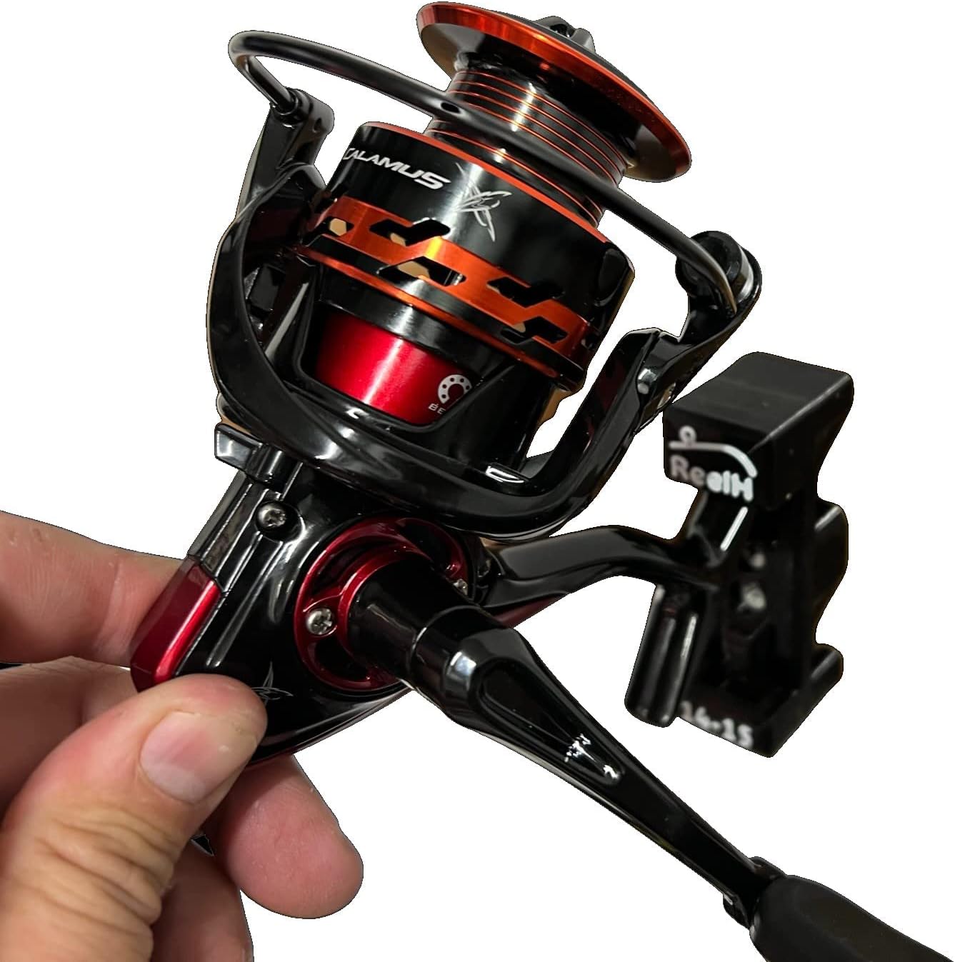 ReelH Wall Mount Fishing Reel Holder 5 Pack (Medium - 2500-4000 Sized And Similar Reels, Black)