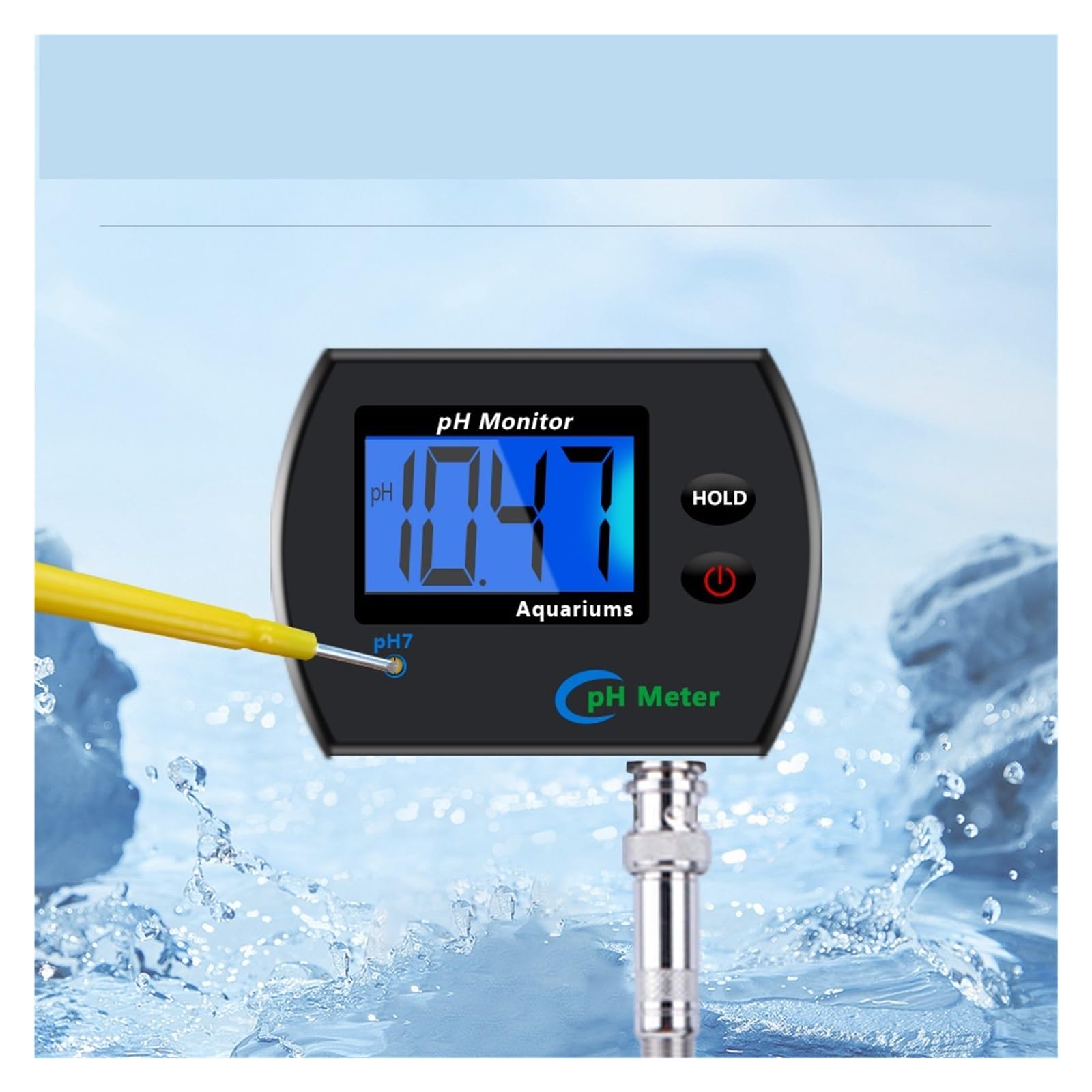 Tester dell'Acqua, Monitor PH Online da 2 Pezzi Montato a Parete, Tester di acidità in Tempo Reale for acquari e acquacoltura
