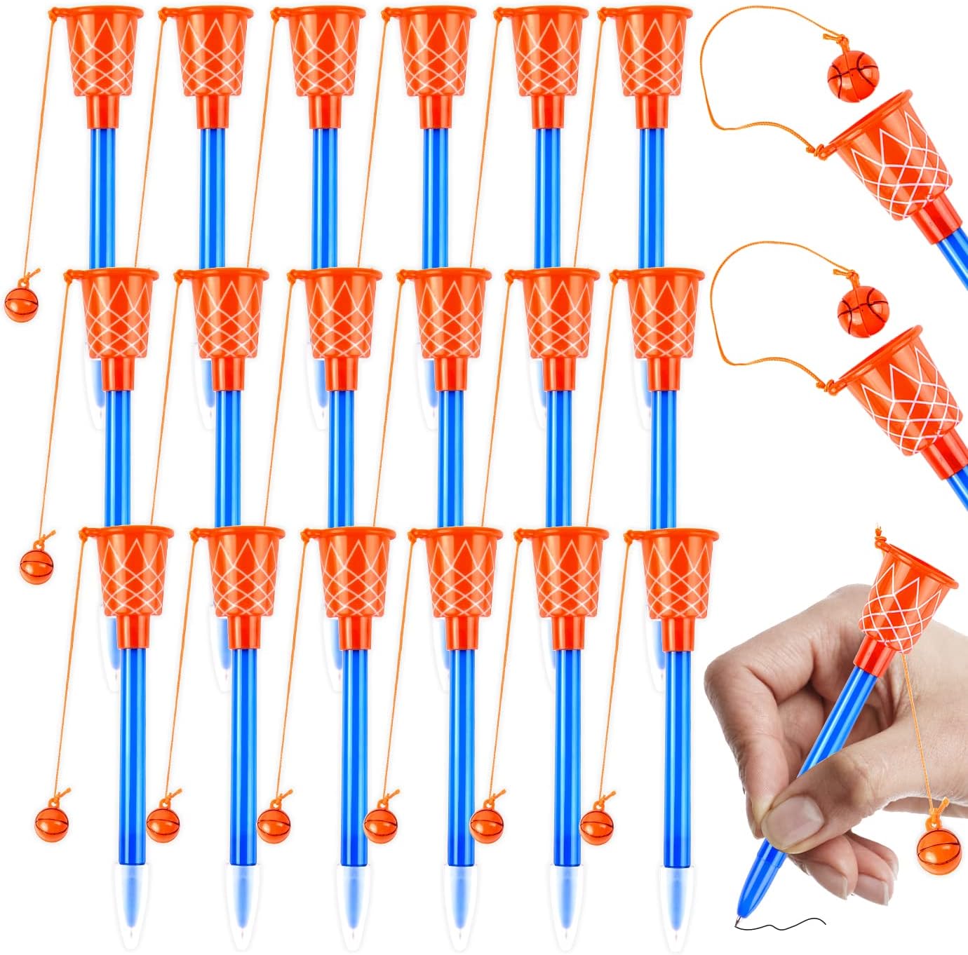 WXJ13 18 Pieces Basketball Hoop Pens Novelty Pens Sports