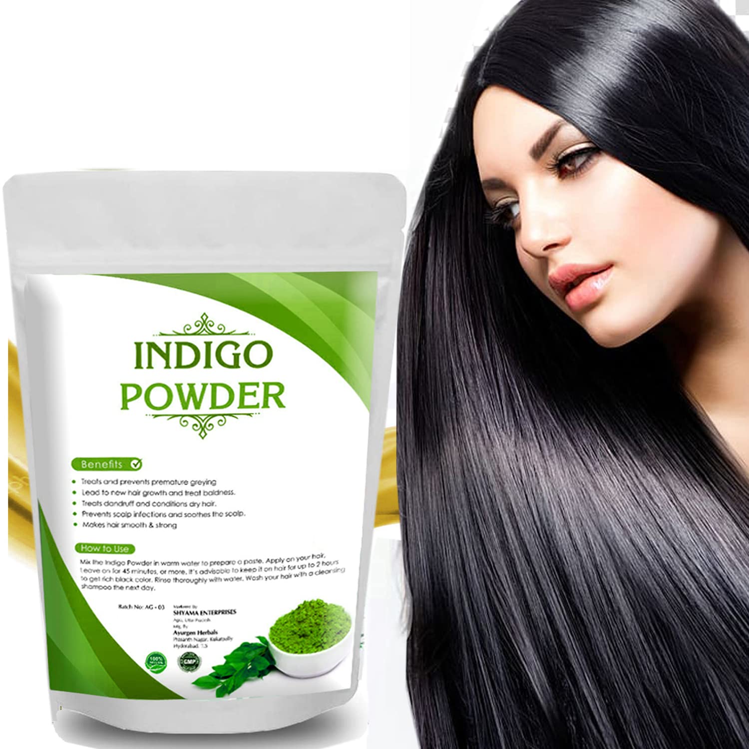 Buy Organic Indigo Powder for Hair Black,100G HAIR GROWTH Online at Low