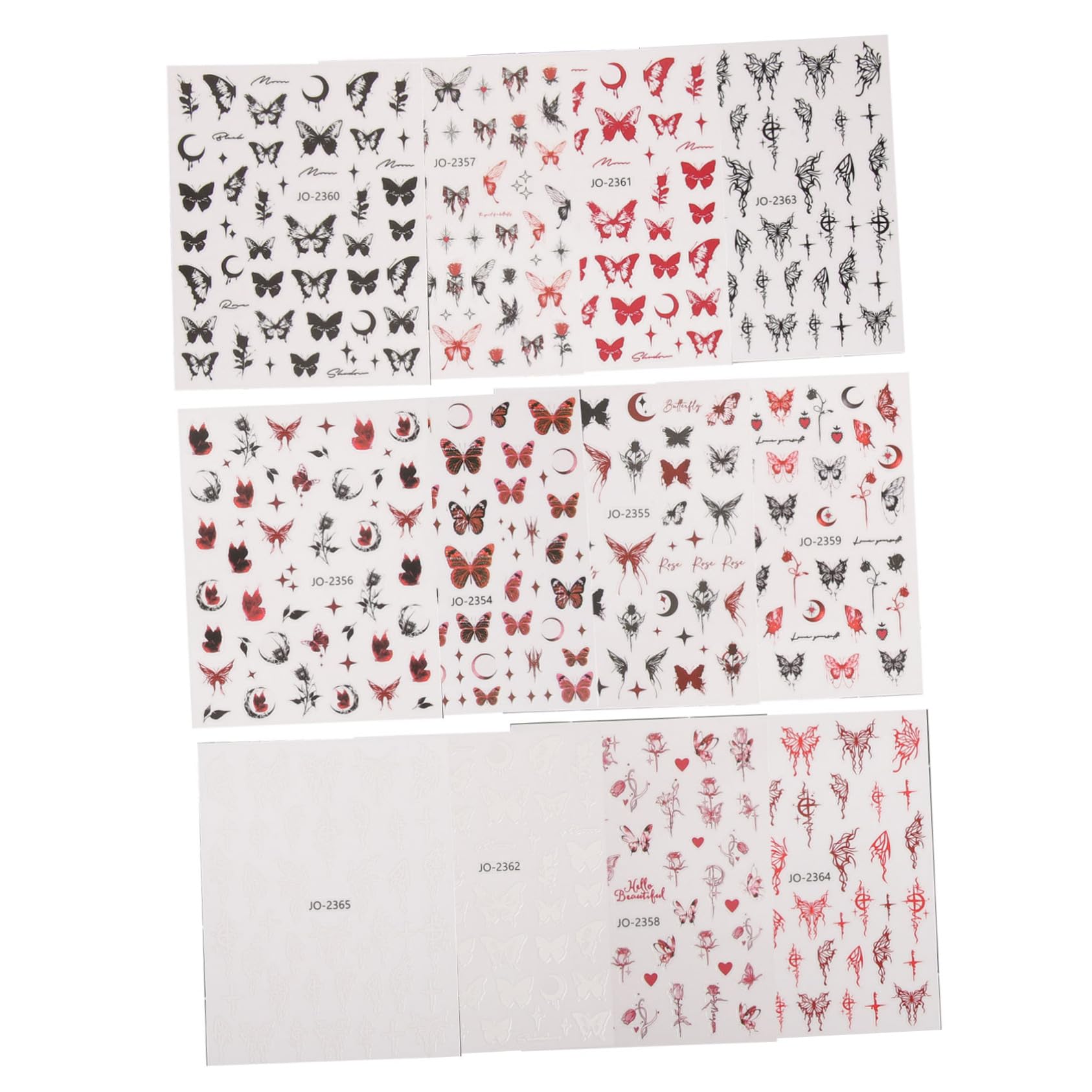 5 Set Adesivo A Farfalla Scuro Gel Nail Stickers Gel Nails Stickers Adesivi Decorativi Unghie Foil Unghie Etichetta Carino Uv Adesivi Per Unghie Decalcomanie Per Unghie 12 Fogli*5